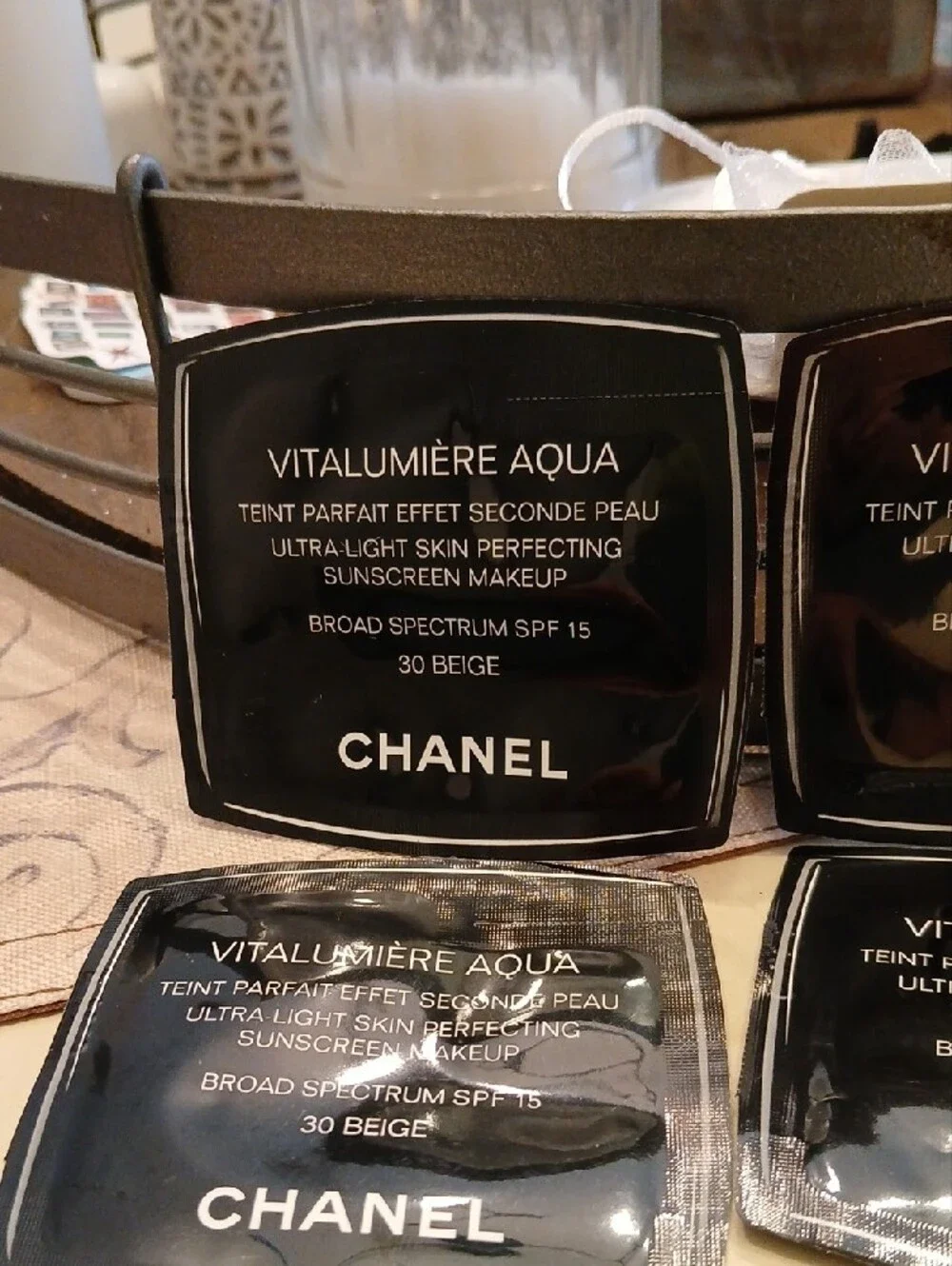 Chanel Vitalumière Aqua Sample Sachets